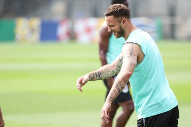 SOCCER - UEFA EURO, EM, Europameisterschaft,Fussball 2024 BERLIN,GERMANY,28.JUN.24 - SOCCER -UEFA EURO 2024, OEFB, Oesterreichischer Fussball-Bund, training. Image shows Marko Arnautovic (AUT).  GEPAxpictures xArminxRauthner