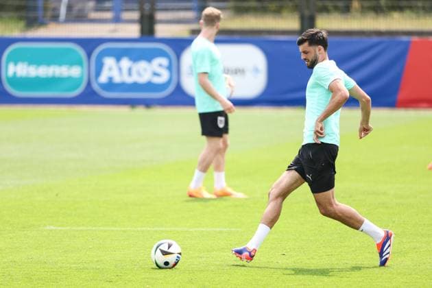 SOCCER - UEFA EURO, EM, Europameisterschaft,Fussball 2024 BERLIN,GERMANY,28.JUN.24 - SOCCER -UEFA EURO 2024, OEFB, Oesterreichischer Fussball-Bund, training. Image shows Florian Grillitsch (AUT).  GEPAxpictures xArminxRauthner