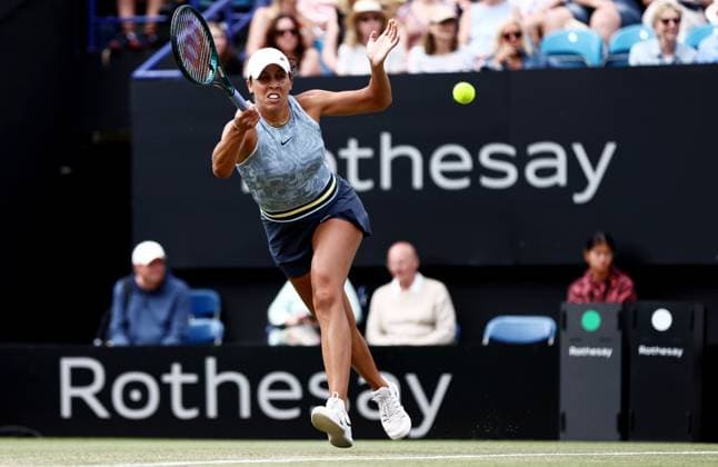 Madison Keys of USA in action during their Semi Final match. Rothesay International Eastbourne, Day 6, Tennis, Devonshire Park, Eastbourne, UK - 28 June 2024  Copyright: xJamesxMarsh Shutterstockx 14555507f
