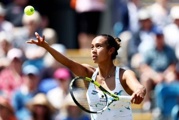 Leylah Fernandez of Canada in action during their Semi Final match. Rothesay International Eastbourne, Day 6, Tennis, Devonshire Park, Eastbourne, UK - 28 June 2024  Copyright: xJamesxMarsh Shutterstockx 14555507ae
