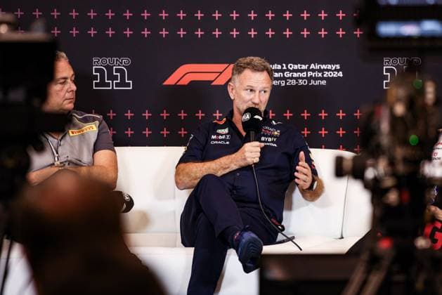 HORNER Christian (gbr), Team Principal of Red Bull Racing, portrait press conference, PK, Pressekonferenz during the Formula 1 Qatar Airways Austrian Grand Prix 2024, 11th round of the 2024 Formula One World Championship, WM, Weltmeisterschaft from June 28 to 30, 2024 on the Red Bull Ring, in Spielberg, Austria - F1 - AUSTRIAN GRAND PRIX 2024 DPPI Panoramic 240628_R11_AUSTRIA_DP_XB5_7264_1