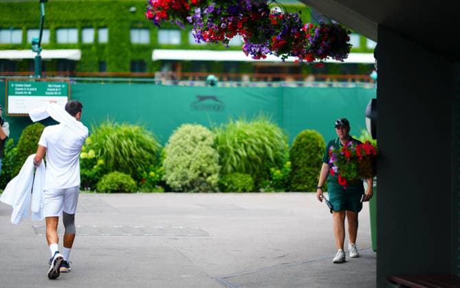 Novak Djokovic practices Wimbledon Tennis Championships, Practice and Previews, The All England Lawn Tennis and Croquet Club, London, UK - 28 Jun 2024  Copyright: xJavierxGarcia Shutterstockx 14560178r