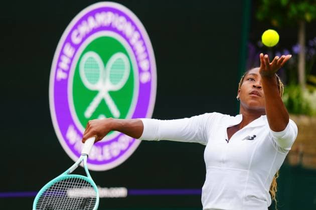 Coco Gauff practices Wimbledon Tennis Championships, Practice and Previews, The All England Lawn Tennis and Croquet Club, London, UK - 28 Jun 2024  Copyright: xJavierxGarcia Shutterstockx 14560178ci