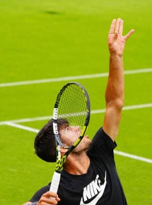 Carlos Alcaraz practices Wimbledon Tennis Championships, Practice and Previews, The All England Lawn Tennis and Croquet Club, London, UK - 28 Jun 2024  Copyright: xJavierxGarcia Shutterstockx 14560178dy