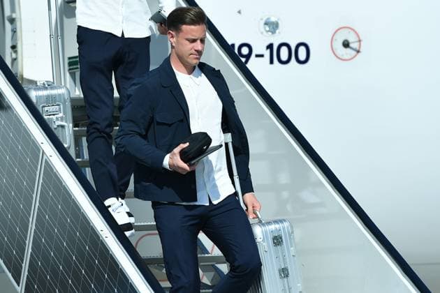 Dortmund Airport welcomes the German national team The German national team arriving at Dortmund Airport Marc Andre ter Stegen Germany xRx