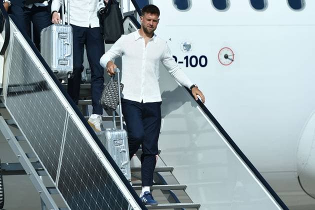 Dortmund Airport welcomes the German national team The German national team arriving at Dortmund Airport Niclas Füllkrug Germany xRx