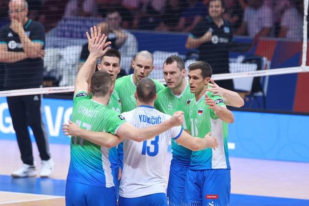 LODZ 28.06.2024 SIATKOWKA MEZCZYZN LIGA NARODOW 2024 TURNIEJ FINALOWY - CWIERCFINAL: SLOWENIA - ARGENTYNA --- MENS VOLLEYBALL NATIONS LEAGUE VNL 2024 FINAL ROUND - QUARTERFINAL MATCH IN LODZ: SLOVENIA - ARGENTINA N Z KLEMEN CEBULJ ALEN PAJENK TONCEK STERN GREGOR ROPRET FOT. ANNA KLEPACZKO FOTOPYK NEWSPIX.PL --- Newspix.pl POLAND OUT!  240628LUM131