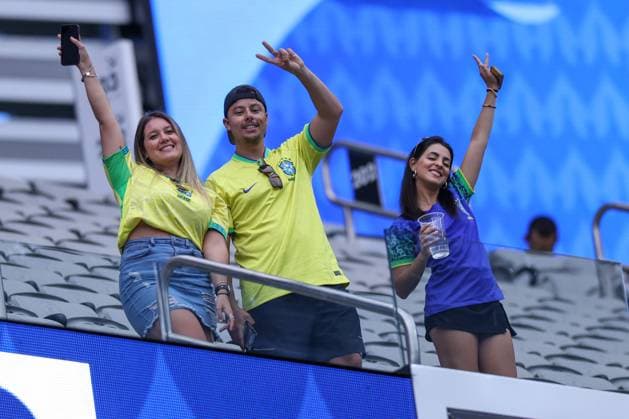 June 28, 2024, Las Vegas, Nv, UNITED STATES: Fan of Brazil during a match against Paraguay in Group D of the Copa America at the ..Allegiant Stadium in Las Vegas in the United States this Friday, June 28, 2024 Las Vegas UNITED STATES - ZUMAv122 20240628_aap_v122_021 Copyright: xWilliamxVolcovx