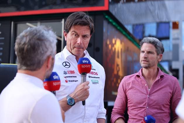 Toto Wolff Mercedes AMG Petronas Formula One Team, Team Principal, Interview with Sky Germany, Sprint Qualifying, AUT, Austria, Formula 1 World Championship, Austrian Grand Prix, 28 06 2024 AUT, Formula 1, Red Bull Ring, Austrian Grand Prix Spielberg Copyright: xEibner-Pressefoto Grafx EP_AGF