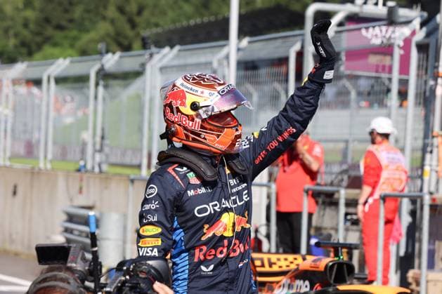 1 Max Verstappen Oracle Red Bull Racing, 01 , Parc Ferme, Pole Position, Sprint Qualifying, AUT, Austria, Formula 1 World Championship, Austrian Grand Prix, 28 06 2024 AUT, Formula 1, Red Bull Ring, Austrian Grand Prix Spielberg Copyright: xEibner-Pressefoto Grafx EP_AGF