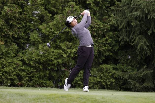 MIDLAND, MI - JUNE 28: LPGA, Golf Damen golfer Jennifer Chang plays her tee shot on the 5th hole during the second round of the LPGA Dow Championship on June 28, 2024, at Midland Country Club in Midland, Michigan. (Photo by Brian Spurlock Icon Sportswire) GOLF: JUN 28 LPGA Dow Championship EDITORIAL USE ONLY Icon24062864