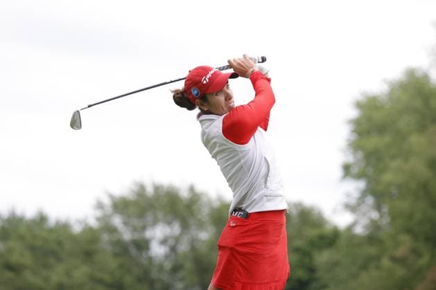 MIDLAND, MI - JUNE 28: LPGA, Golf Damen golfer Maria Fassi plays her tee shot on the 4th hole during the second round of the LPGA Dow Championship on June 28, 2024, at Midland Country Club in Midland, Michigan. (Photo by Brian Spurlock Icon Sportswire) GOLF: JUN 28 LPGA Dow Championship EDITORIAL USE ONLY Icon24062885