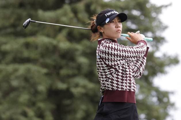 MIDLAND, MI - JUNE 28: LPGA, Golf Damen golfer Lydia Ko plays her tee shot on the 4th hole during the second round of the LPGA Dow Championship on June 28, 2024, at Midland Country Club in Midland, Michigan. (Photo by Brian Spurlock Icon Sportswire) GOLF: JUN 28 LPGA Dow Championship EDITORIAL USE ONLY Icon24062894