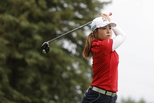 MIDLAND, MI - JUNE 28: LPGA, Golf Damen golfer Ayaka Furue plays her tee shot on the 4th hole during the LPGA Dow Championship on June 28, 2024, at Midland Country Club in Midland, Michigan. (Photo by Brian Spurlock Icon Sportswire) GOLF: JUN 28 LPGA Dow Championship EDITORIAL USE ONLY Icon240628112