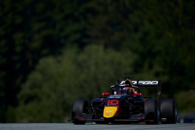 F1 Grand Prix of Austria - Sprint Race Oliver Goethe of Germany and Campos Racing (10) drives on track during the Sprint Race ahead the F1 Grand Prix of Austria at Red Bull Ring on June 29, 2024, in Spielberg, Austria. Spielberg Red Bull Ring Spielberg Austria RL_GPF1AT24_00580 Copyright: xRicardoxLarreinax