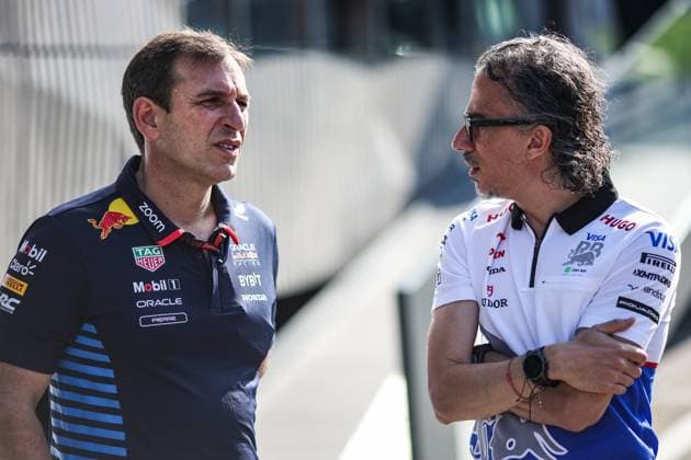 WACHE Pierre (fra), Technical Director of Red Bull Racing, portrait MEKIES Laurent (fra), Team Principal of Visa Cash App RB F1 Team, portrait during the Formula 1 Qatar Airways Austrian Grand Prix 2024, 11th round of the 2024 Formula One World Championship, WM, Weltmeisterschaft from June 28 to 30, 2024 on the Red Bull Ring, in Spielberg, Austria - F1 - AUSTRIAN GRAND PRIX 2024 DPPI Panoramic 240629_R11_AUSTRIA_DP_XB3_7805