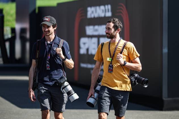 The super stars DPPI photographers, Antonin Gooden (left) and Florent Vincent (right) portrait during the Formula 1 Qatar Airways Austrian Grand Prix 2024, 11th round of the 2024 Formula One World Championship, WM, Weltmeisterschaft from June 28 to 30, 2024 on the Red Bull Ring, in Spielberg, Austria - F1 - AUSTRIAN GRAND PRIX 2024 DPPI Panoramic  240629_R11_AUSTRIA_DP_XB3_8029