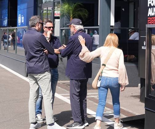 29 06 2024, Red Bull Ring, Spielberg, Formula 1 Austrian Grand Prix 2024 , pictured Corinna Schumacher greets Flavio Briatore and hugs him Defodi 506 20240629 hbr 0039 Defodi-506