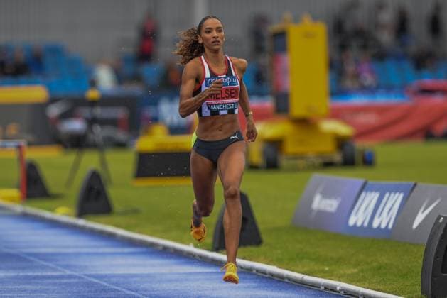 Microplus UK Athletics Championships Day 1 Nielsen during the Microplus UK Athletics Championships Day 1 at Manchester Regional Arena, Manchester, United Kingdom, 29th June 2024 (Photo by Craig Thomas News Images) Manchester Manchester Regional Arena Lancashire United Kingdom Copyright: xCraigxThomas NewsxImagesx