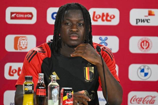 Belgium Media Activities - UEFA EURO, EM, Europameisterschaft,Fussball 2024 29 06 2024 FREIBERG AM NECKA, GERMANY - JUNE 29 : Bakayoko Johan forward of Belgium talking to the press during a press conference, PK, Pressekonferenz of the Belgian Red Devils at the UEFA EURO 2024 European Football Championship tournament on June 29, 2024 in Freiberg am Necka, Germany, 29 06 2024 Freiberg am Necka Germany  Copyright: xPeterxDexVoechtx