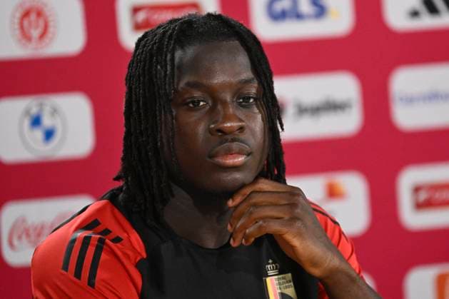 Belgium Media Activities - UEFA EURO, EM, Europameisterschaft,Fussball 2024 29 06 2024 FREIBERG AM NECKA, GERMANY - JUNE 29 : Bakayoko Johan forward of Belgium talking to the press during a press conference, PK, Pressekonferenz of the Belgian Red Devils at the UEFA EURO 2024 European Football Championship tournament on June 29, 2024 in Freiberg am Necka, Germany, 29 06 2024 Freiberg am Necka Germany  Copyright: xPeterxDexVoechtx