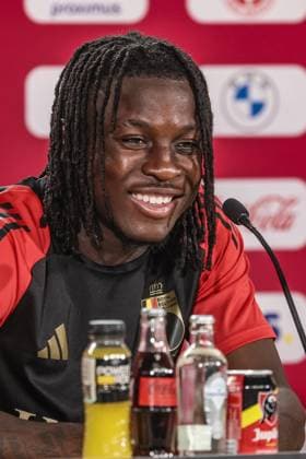 Belgium s Johan Bakayoko pictured during a press conference, PK, Pressekonferenz of Belgian national soccer team Red Devils, Saturday 29 June 2024 at their base camp in Freiberg am Neckar, Germany, during the UEFA EURO, EM, Europameisterschaft,Fussball 2024 European Soccer Championships. On Monday the Red Devils will meet France in the Round of 16. BRUNOxFAHY  x95478871x