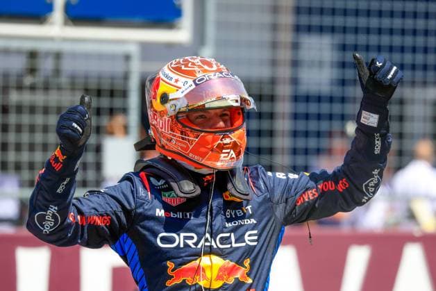 FORMULA 1 - GP of Austria 2024 SPIELBERG,AUSTRIA,29.JUN.24 - MOTORSPORTS, FORMULA 1 - Grand Prix of Austria, Red Bull Ring, sprint race. Image shows the rejoicing of Max Verstappen (NED Red Bull Racing) .  GEPAxpictures xMarioxBuehner-Wei
