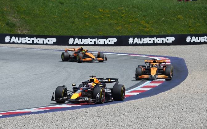 29 06 2024, Red Bull Ring, Spielberg, Formula 1 Grand Prix of Austria 2024 , in the picture Max Verstappen NLD , Oracle Red Bull Racing, Oscar Piastri AUS , McLaren F1 Team, Lando Norris GBR Defodi 506 20240629 hbr 0768 Defodi-506