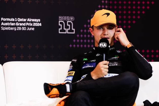 FORMULA 1 - GP of Austria 2024 SPIELBERG,AUSTRIA,29.JUN.24 - MOTORSPORTS, FORMULA 1 - Grand Prix of Austria, Red Bull Ring, sprint race. Image shows Lando Norris (GBR McLaren).  GEPAxpictures xDanielxGoetzhaber
