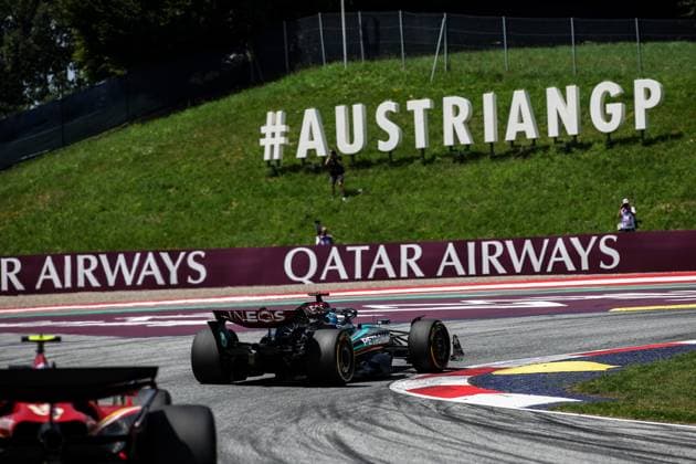 63 George Russell GBR, Mercedes AMG Petronas F1 Team , F1 Grand Prix of Austria at Red Bull Ring on June 29, 2024 in Spielberg, Austria Photo by HOCH ZWEI Spielberg Austria