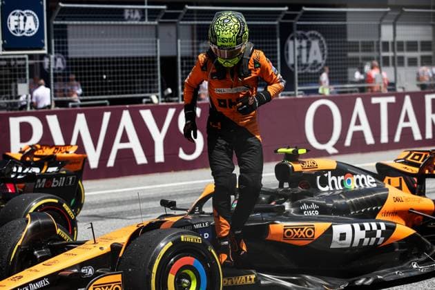 4 Lando Norris GBR, McLaren Formula 1 Team , F1 Grand Prix of Austria at Red Bull Ring on June 29, 2024 in Spielberg, Austria Photo by HOCH ZWEI Spielberg Austria