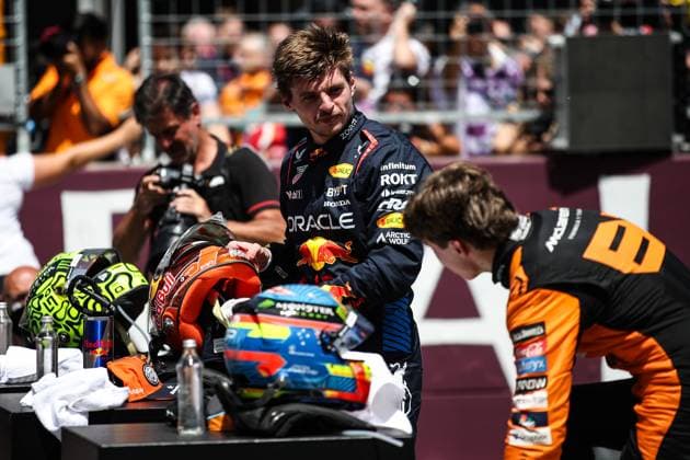 1 Max Verstappen NLD, Oracle Red Bull Racing , 81 Oscar Piastri AUS, McLaren Formula 1 Team , F1 Grand Prix of Austria at Red Bull Ring on June 29, 2024 in Spielberg, Austria Photo by HOCH ZWEI Spielberg Austria