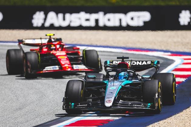 FORMULA 1 - GP of Austria 2024 SPIELBERG,AUSTRIA,29.JUN.24 - MOTORSPORTS, FORMULA 1 - Grand Prix of Austria, Red Bull Ring, sprint race. Image shows George Russell (GBR Mercedes).  GEPAxpictures xDanielxGoetzhaber