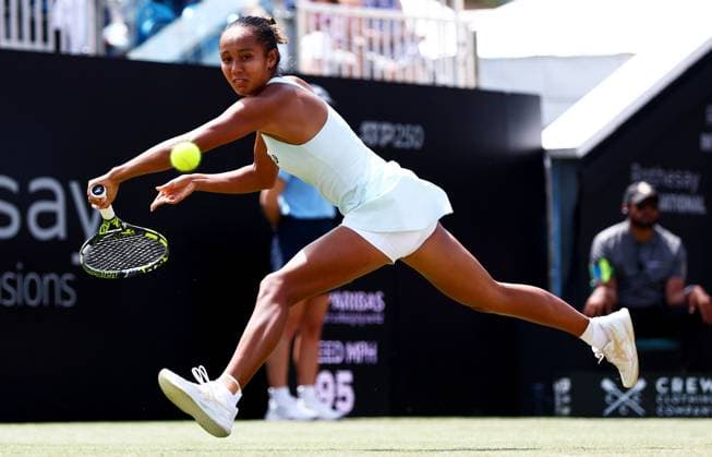 Leylah Fernandez of Canada during the Women s Singles Final. Rothesay International Eastbourne, Day 7, Tennis, Devonshire Park, Eastbourne, UK - 29 June 2024  Copyright: xJamesxMarsh Shutterstockx 14555509p