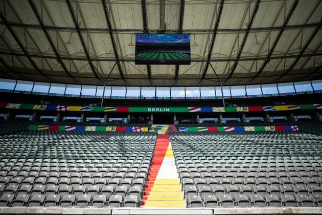 UEFA EURO 2024 Switzerland Italy 29 06 2024 Olympiastadion in Berlin until the start of the match UEFA EURO 2024 Switzerland Italy Olympiastadion, Berlin 29 06 2024 Copyright: xBEAUTIFULxSPORTS Buriakovx
