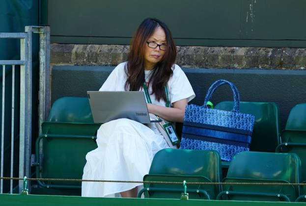 Renee Zhai, mother of Emma Raducanu, looks on Wimbledon Tennis Championships, Practice and Previews, The All England Lawn Tennis and Croquet Club, London, UK - 29 Jun 2024  Copyright: xJavierxGarcia Shutterstockx 14560180bp