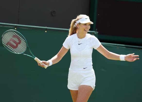 Tennis - 2024 Wimbledon Championships Training practice Katie Boutter during a training session 