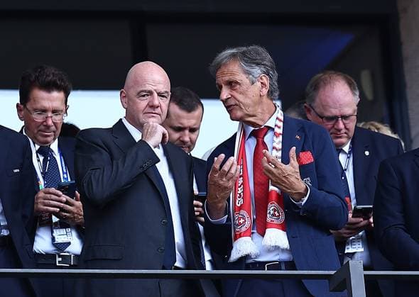 President of FIFA Gianni Infantino Switzerland v Italy, UEFA European Championship, EM, Europameisterschaft 2024, Round of 16, Football, Olympiastadion, Berlin, Germany - 29 Jun 2024 EDITORIAL USE ONLY No use with unauthorised audio, video, data, fixture lists, club league logos or live services. Online in-match use limited to 120 images, no video emulation. No use in betting, games or single club league player publications. Copyright: xMichaelxZemanek Shutterstockx 14562039t