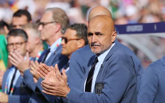 Coach Luciano Spalletti Action Upper body Sport Football Soccer European Championship Euro 2024 European Championship Men Season 2023 2024 29 06 2024 Switzerland SUI vs Italy ITA in Berlin DFL regulations prohibit any use of photographs as image sequences and or quasi video