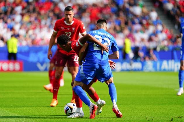 Dan Ndoye Switzerland, 19 , Stephan El Shaarawy Italy, 22 GER, Switzerland vs Italy, European Football Championship, UEFA Euro 2024, Round of 16, 29 06 2024 GER, Switzerland vs Italy, European Football Championship, UEFA Euro 2024, Round of 16, 29 06 2024 Berlin Copyright: xEibner-Pressefoto MarcelxvonxFehrnx EP_MFN