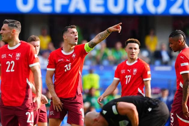 Granit Xhaka Switzerland, 10 GER, Switzerland vs Italy, European Football Championship, UEFA Euro 2024, Round of 16, 29 06 2024 GER, Switzerland vs Italy, European Football Championship, UEFA Euro 2024, Round of 16, 29 06 2024 Berlin Copyright: xEibner-Pressefoto MarcelxvonxFehrnx EP_MFN