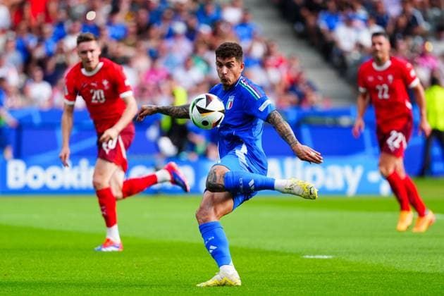 Goal shot goal chance Giovanni Di Lorenzo Italy, 02 GER, Switzerland vs Italy, European Football Championship, UEFA Euro 2024, round of 16, 29 06 2024 GER, Switzerland vs Italy, European Football Championship, UEFA Euro 2024, round of 16, 29 06 2024 Berlin Copyright: xEibner-Pressefoto MarcelxvonxFehrnx EP_MFN