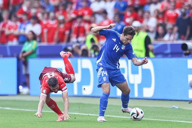 Switzerland v Italy, UEFA European Championship, EM, Europameisterschaft 2024, Round of 16, Football, Olympiastadion, Berlin, Germany - 29 Jun 2024 EDITORIAL USE ONLY No use with unauthorised audio, video, data, fixture lists, club league logos or live services. Online in-match use limited to 120 images, no video emulation. No use in betting, games or single club league player publications. Copyright: xMichaelxZemanek Shutterstockx 14562039af
