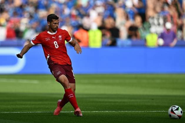 BERLIN, GERMANY - JUNE 29: Remo Freuler of Switzerland during the match between Switzerland and Italy on Round of 16 - UEFA EURO, EM, Europameisterschaft,Fussball 2024 at Olympiastadion on June 28, 2024 in Berlin, Germany. Photo by Sebastian Frej Switzerland v Italy - Round of 16 - UEFA EURO 2024 Copyright: xSebastianxFrejx