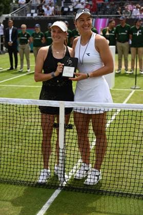 29 06 2024 Bad Homburg vor der Höhe WTA Lawn Tennis Tournament from 22 6 to 29 6 2024 Bad Homburg Open 2024 DOUBLE FINAL between Nicole Melichar Martinez USA Ellen Perez AUS and Veronika KUDERMETOVA Russia Hao Ching Chan TWA Picture shows the winners Melichar Martinez and Perez