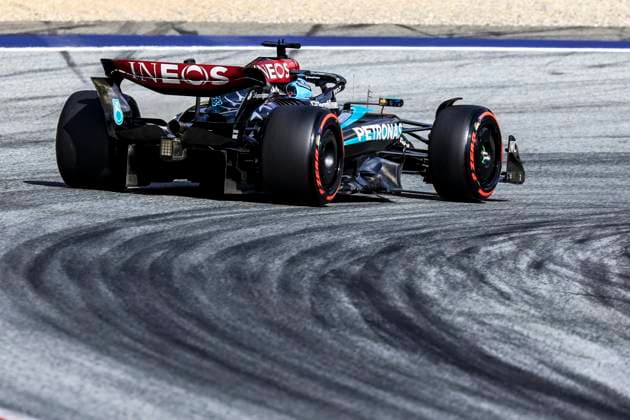 FORMULA 1 - GP of Austria 2024 SPIELBERG,AUSTRIA,29.JUN.24 - MOTORSPORTS, FORMULA 1 - Grand Prix of Austria, Red Bull Ring, qualifying. Image shows George Russell (GBR Mercedes).  GEPAxpictures xMarioxBuehner-Weinrauch
