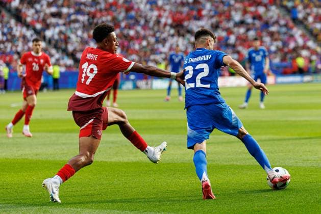 Dan Ndoye, Stephan El Shaarawy seen during UEFA EURO, EM, Europameisterschaft,Fussball 2024 Round of 16 game between national teams of Switzerland and Italy at Olympiastadion, Berlin, Germany (Maciej Rogowski) Berlin Olympiastadion Germany Copyright: xMaciejxRogowskix suiita-20