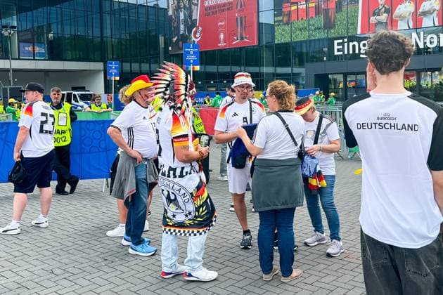 German fans waiting for admission Dortmund 29 06 2024 Germany vs Denmark, EURO2024 M37, round of 16, EM Arena Dortmund