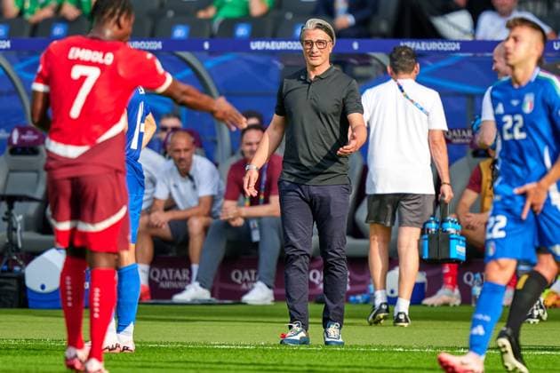 Murat Yakin Switzerland, Coach , GER, UEFA Euro 2024, Football Men, UEFA European Championship 2024, Round of 16, Switzerland vs Italy, Switzerland vs Italy, 29 06 2024 GER, UEFA Euro 2024, Football Men, UEFA European Championship 2024, Round of 16, Switzerland vs Italy, Switzerland vs Italy, 29 06 2024 Berlin Copyright: xEibner-Pressefotox xClaudiusxRauchx EP_CRH