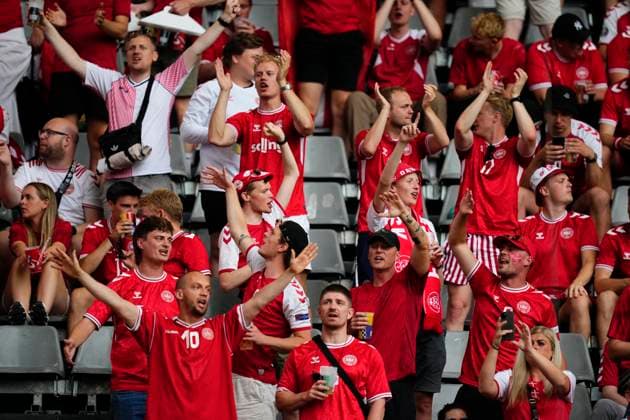Germany v Denmark: Round of 16 - UEFA EURO, EM, Europameisterschaft,Fussball 2024 Danes supporters prior the UEFA EURO 2024 round of 16 match between Germany and Denmark at Football Stadium Dortmund on June 29, 2024 in Dortmund, Germany. Dortmund Germany  Copyright: xJosexBretonx originalFilename:bretonhernandez-germanyv240629_np5kl.jpg
